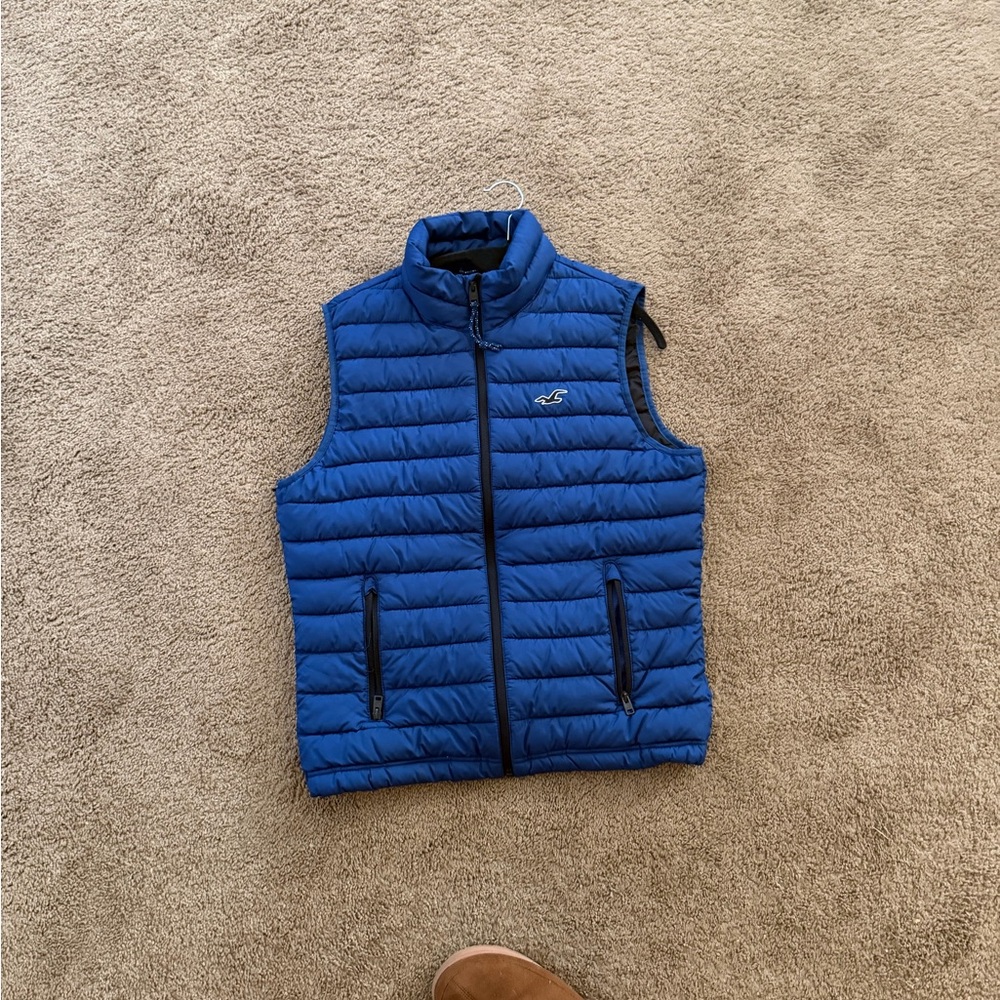 Hollister Blue Puffer Vest